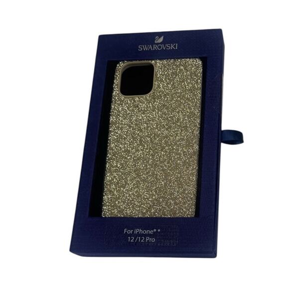 Swarovski High smartphone case iPhone 12 / 12 Pro Gold tone Case - Picture 1 of 6